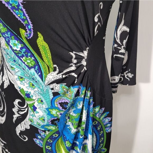 Ronni nicole paisley dress sz 6 3/4 Sleeves - Picture 4 of 8